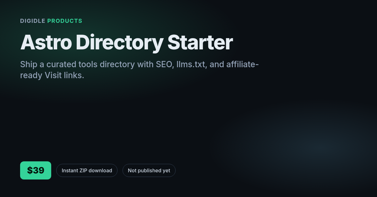 Astro Directory Starter